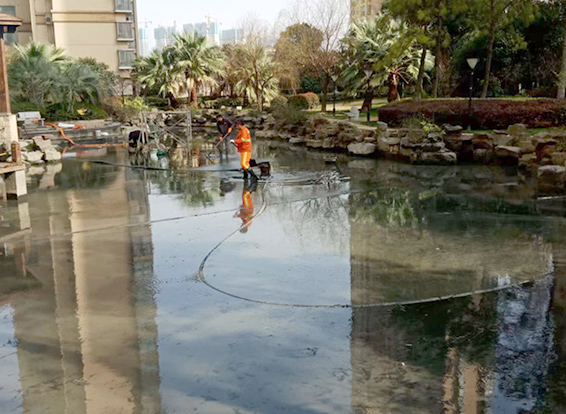汝州景观池淤泥清理